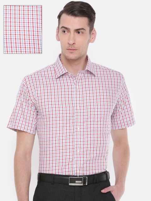 

Park Avenue Men Red & Blue Checked Formal Shirt