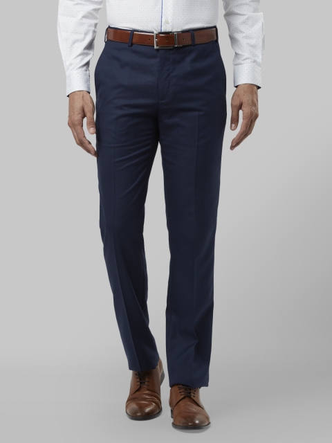 

Raymond Men Navy Blue Regular Fit Solid Formal Trousers