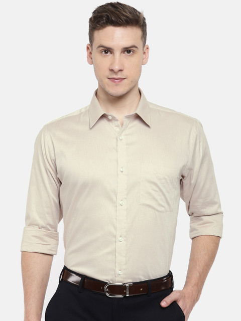 

Park Avenue Men Beige Slim Fit Solid Formal Shirt