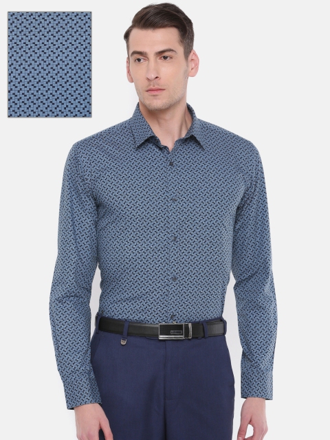 

Park Avenue Men Blue Slim Fit Printed Formal Shirt