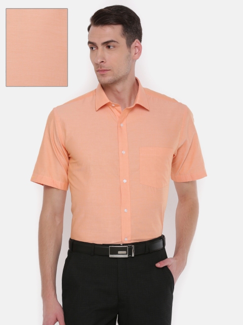 

Park Avenue Men Orange Regular Fit Solid Formal Shirt