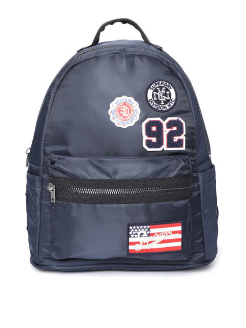 

Superdry Women Navy Blue Solid Backpack