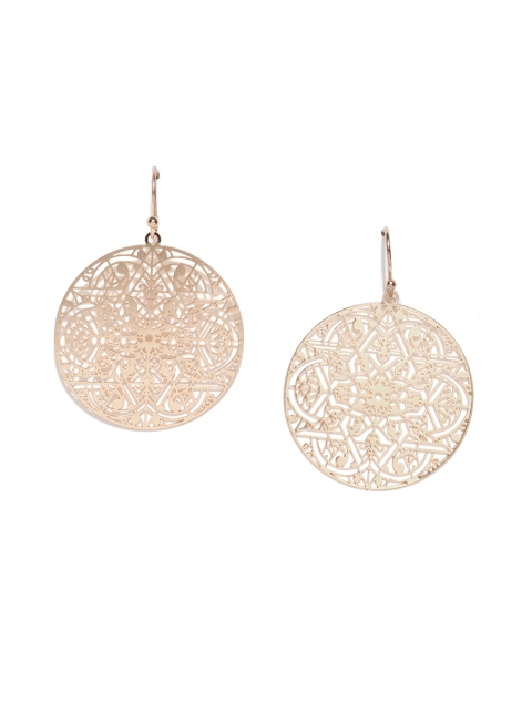 

Accessorize Rose Gold-Toned Filigree Circular Drop Earrings