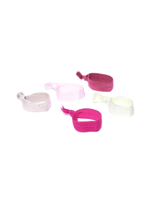

Accessorize Set of 4 Ponytail Holders, Pink