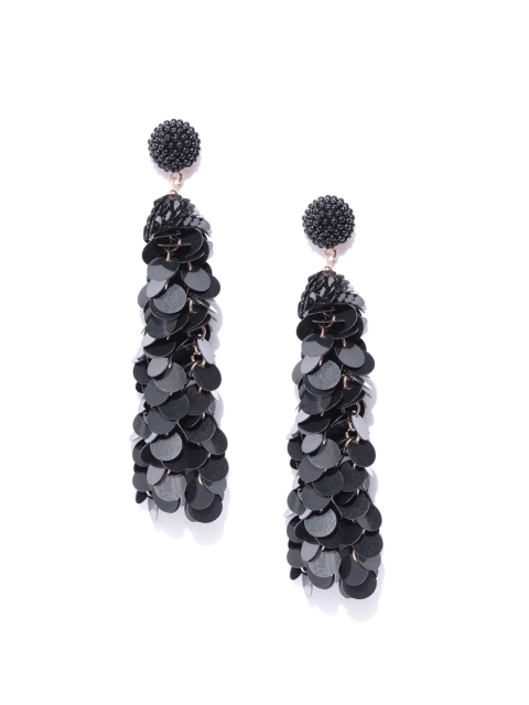 

Accessorize Black Sequinned Contemporary Drop Earrings