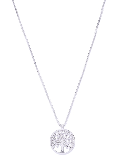 

Accessorize Silver-Toned Textured Platinum-Plated Necklace