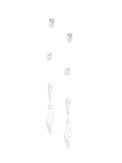 

Accessorize Set of 3 Silver-Toned Earrings