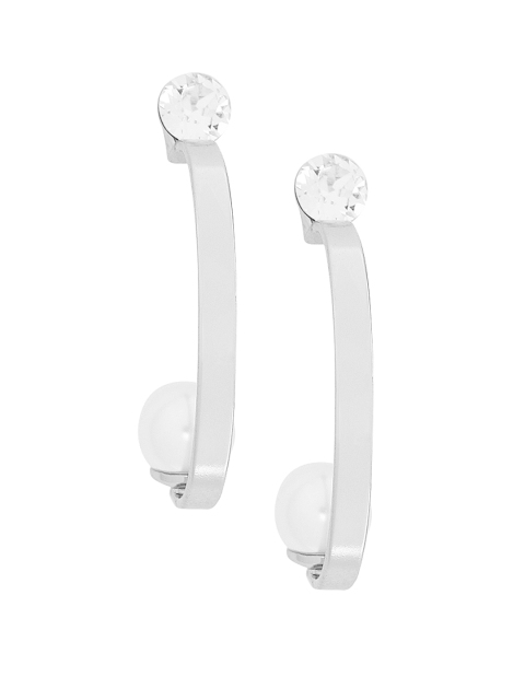 

Accessorize Silver-Toned Circular Half Hoop Earrings