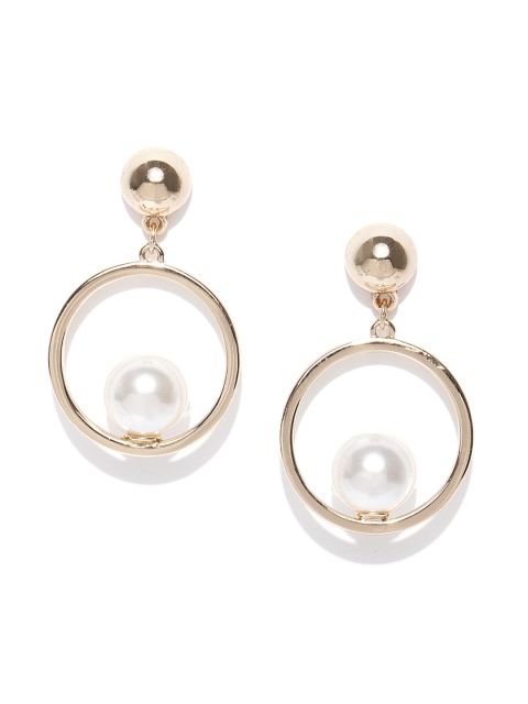 

Accessorize Gold-Toned Circular Hoop Earrings with Swarovski Crystals