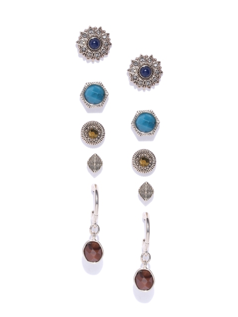

Accessorize Set of 5 Geometric Studs, Multi