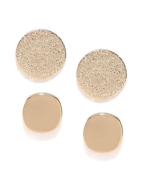 

Accessorize Set of 2 Gold-Toned Circular Studs