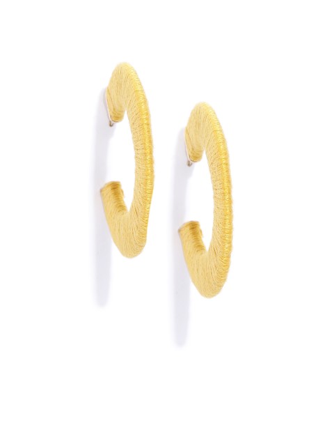 

Accessorize Mustard Yellow Circular Half Hoop Earrings