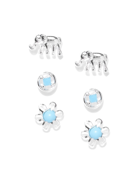 

Accessorize Set of 3 Silver-Toned Studs