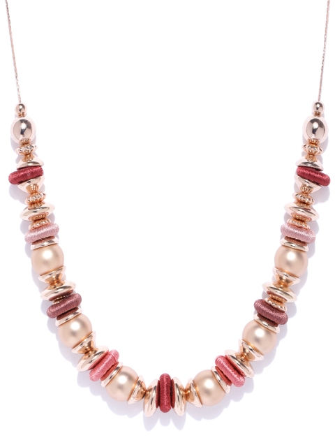 

Accessorize Rose Gold-Toned Beaded Necklace