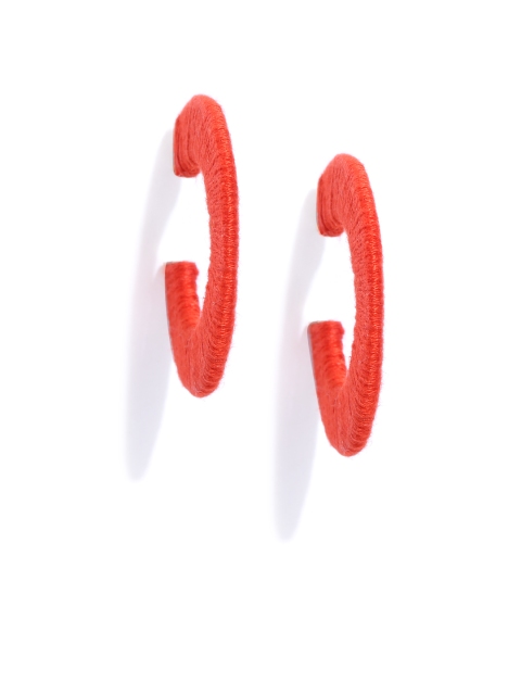 

Accessorize Orange Circular Half Hoop Earrings