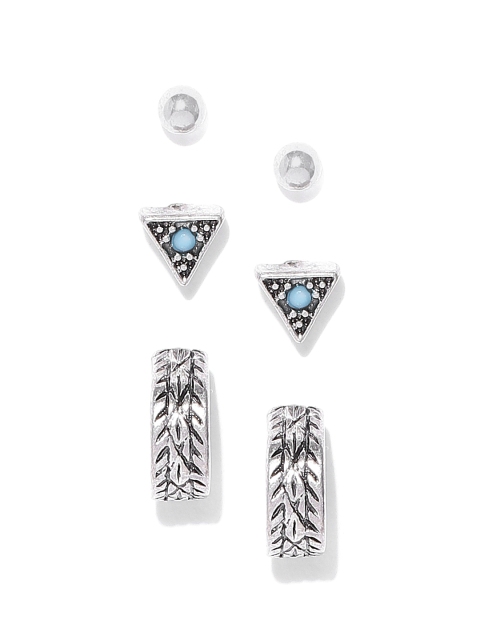 

Accessorize Set of 3 Silver-Toned Studs