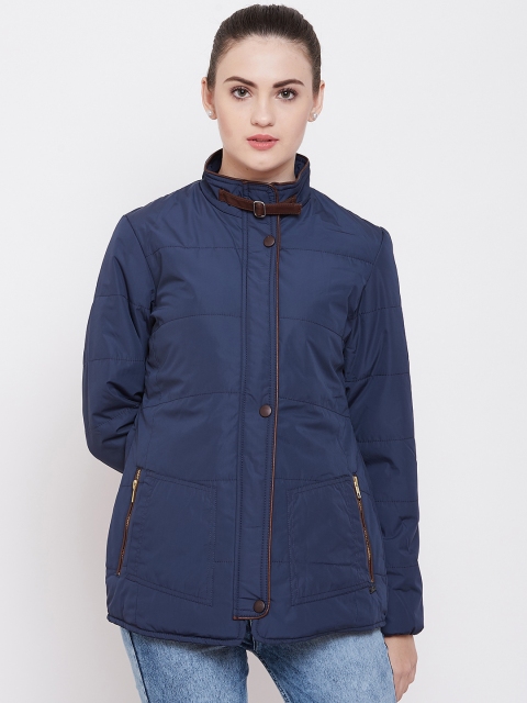 

Duke Women Navy Blue Solid Insulated Padded Jacket