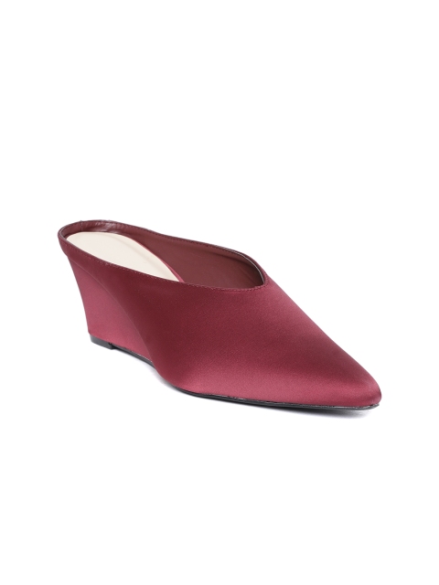 

Allen Solly Women Maroon Solid Heeled Mules