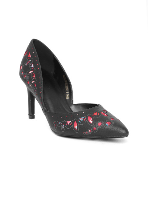 

Allen Solly Women Black Woven Design Pumps