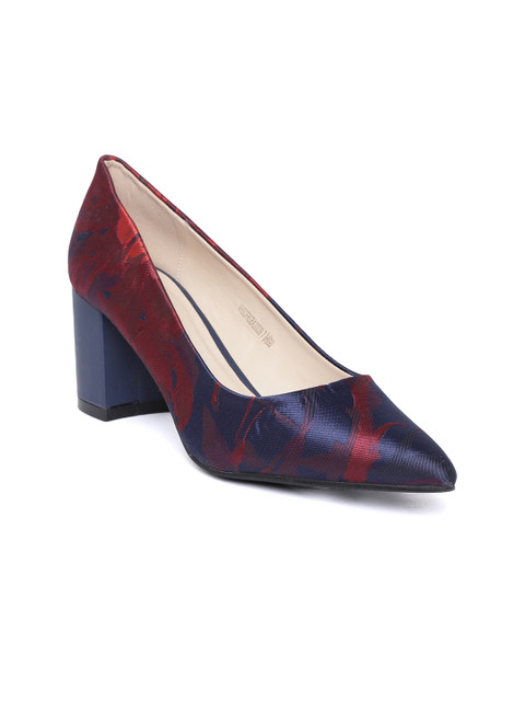 

Allen Solly Women Navy Blue Woven Design Pumps
