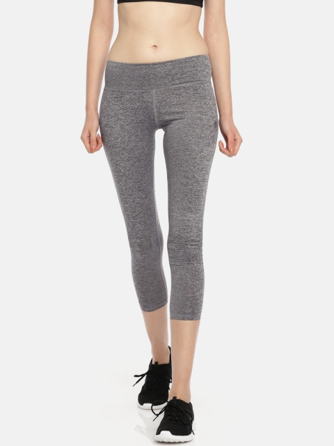 

Proline Active Women Grey Melange Solid Performance 3/4th Tights