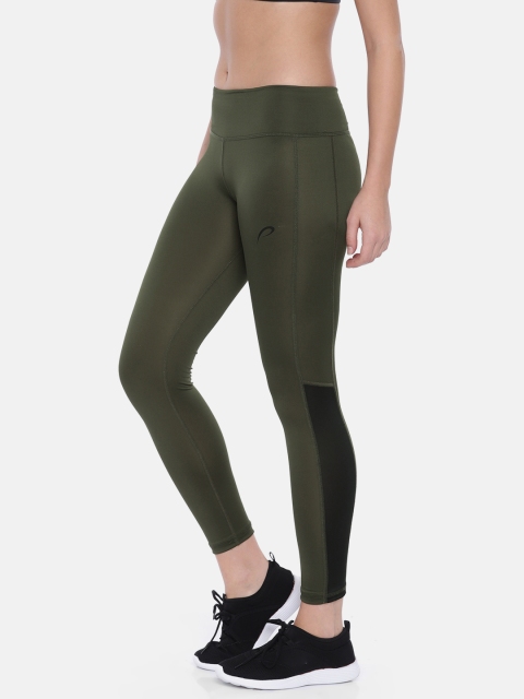 

Proline Active Women Olive Green Solid Tights