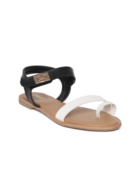

Ginger by Lifestyle Women Black & White Colourblocked One Toe Flats