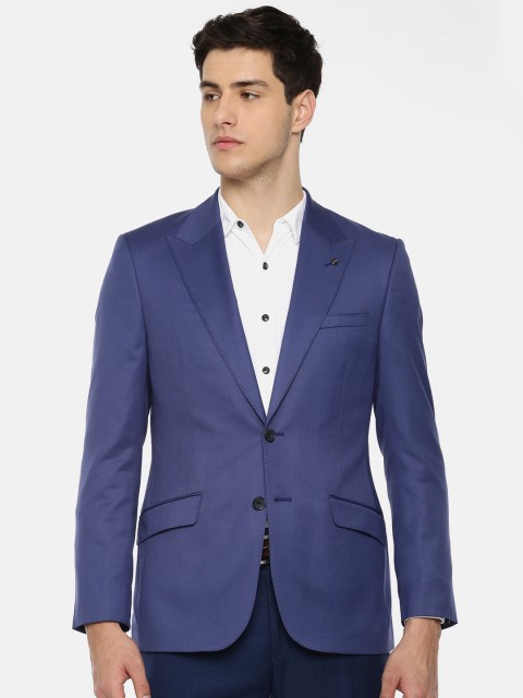 

Raymond Blue Solid Single-Breasted Formal Blazer