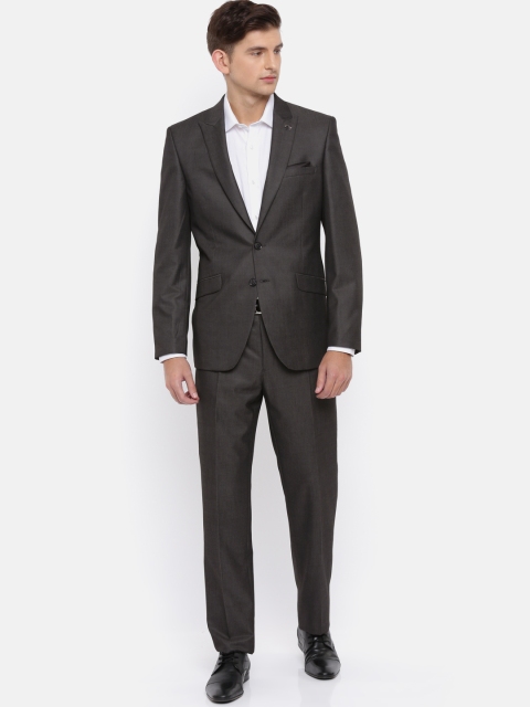 

Raymond Men Charcoal Grey Contemporary Fit Solid Single-Breasted Formal Suit