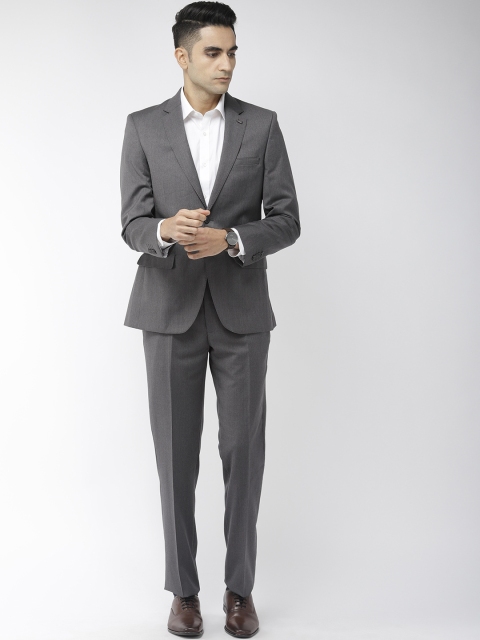 

Raymond Men Charcoal Grey Solid Contemporary Fit Single-Breasted Formal Suit
