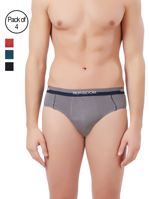 

Fruit of the Loom Men Pack of 4 Multicoloured Briefs MHB03-4P-C2, Multi