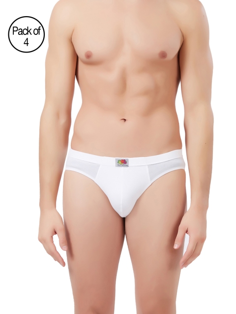 

Fruit of the Loom Men White Briefs MHB02-4P-C5