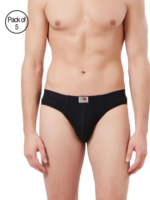 

Fruit of the Loom Better Basics HIP Brief - Pack of 5 - MHB02-5P-C12, Black