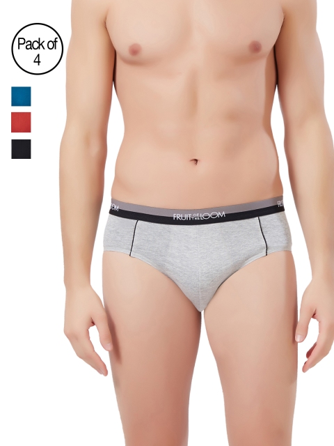 

Fruit of the Loom Men Pack of 4 Multicoloured Briefs MHB03-4P-C1, Multi