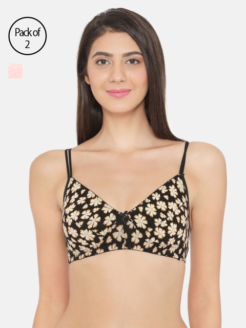 

Clovia Pack Of 2 Bra, Black