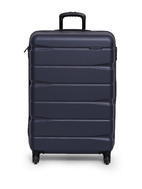 

Teakwood Leathers Unisex Blue Solid Medium Trolley Bag