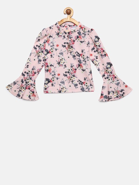 

Peppermint Girls Pink Printed Top