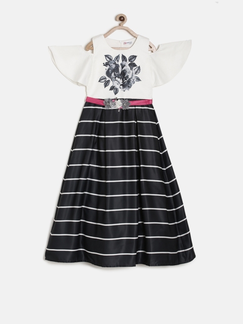 

Peppermint Girls White & Black Fit and Flare Dress, Grey