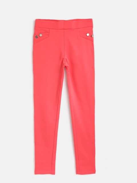 

Peppermint Girls Pink Solid Treggings