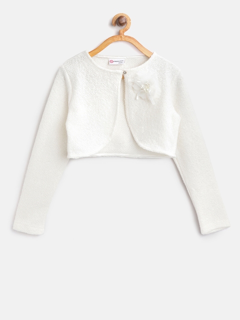 

Peppermint Off-White Self Design Button Shrug