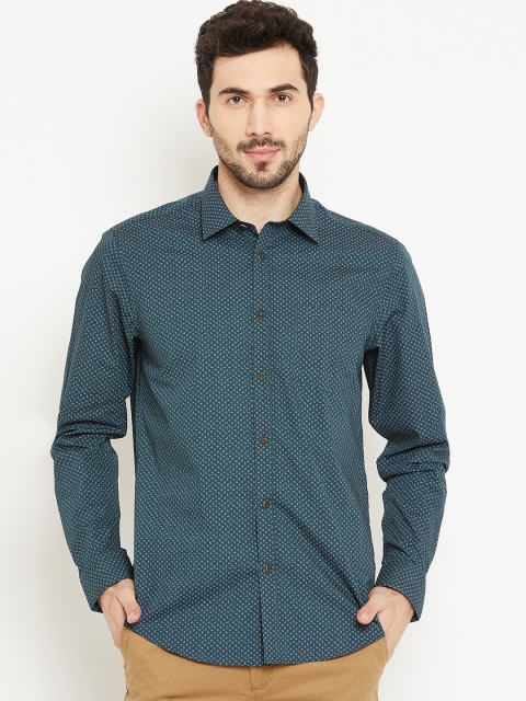 

Blackberrys Men Green Slim Fit Printed Casual Shirt