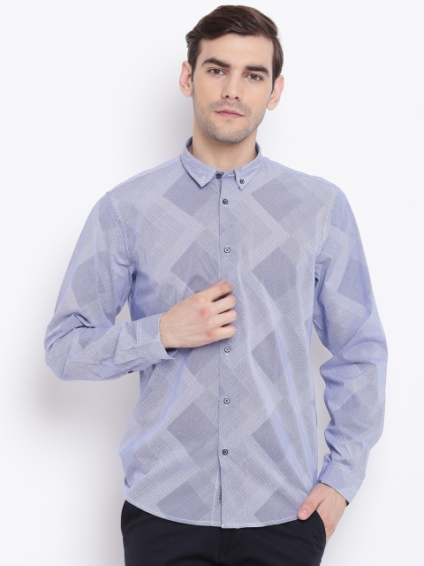 

Blackberrys Men Blue Slim Fit Printed Casual Shirt