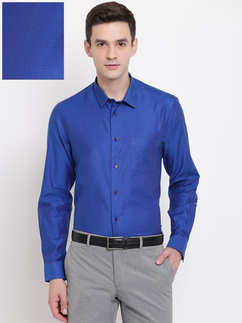 

Blackberrys Men Blue Slim Fit Solid Formal Shirt