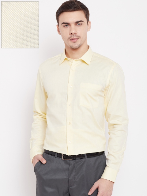 

Blackberrys Men Yellow Slim Fit Solid Formal Shirt