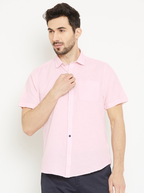 

Blackberrys Men Pink Slim Fit Solid Casual Shirt