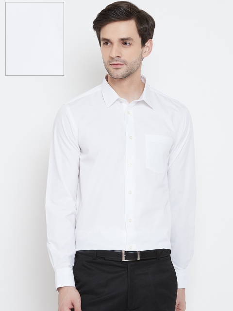 

Blackberrys Men Off-White Slim Fit Solid Formal Shirt