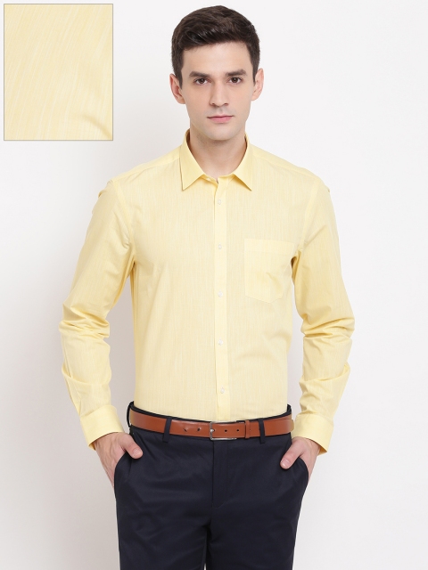 

Blackberrys Men Yellow Slim Fit Solid Formal Shirt