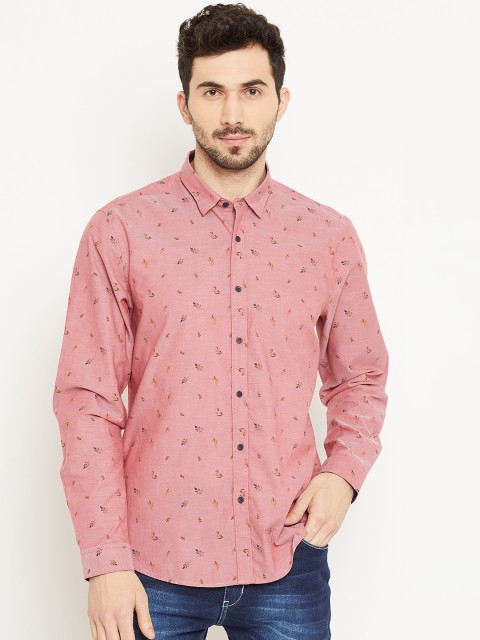 

Blackberrys Men Pink Slim Fit Printed Casual Shirt