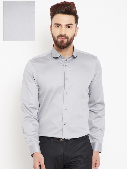 

Blackberrys Men Grey Slim Fit Solid Formal Shirt