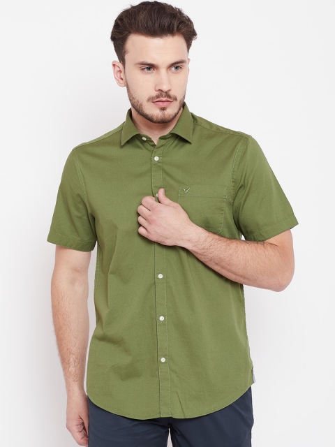 

Blackberrys Men Green Slim Fit Solid Casual Shirt